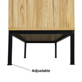 ZUN Sideboard Buffet Cabinet, Modern Accent Cabinet with Wavy Grain Door, Console Table with Storage for W1785118916