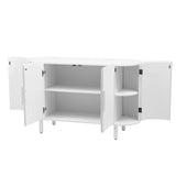 ZUN U-Style Curved Design Light Luxury Sideboard with Adjustable Shelves,Suitable for Living Room,Study WF308095AAK