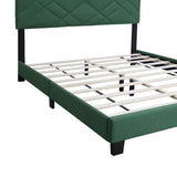 ZUN GREEN QUEEN SIZE BED FRAME WITH ADJUSTABLE HEADBOARD SUPER AFFORDABLE NO BOX SPING REQUIRE W1867P143805