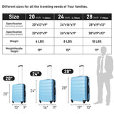 ZUN Luggage Sets of 2 Piece Carry on Suitcase Airline Approved,Hard Case Expandable Spinner Wheels PP302834AAM
