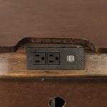 ZUN Brown Cherry Solid wood 1pc Nightstand Nickel Round Knob Transitional Style 3-Drawers Nightstand w B01149585