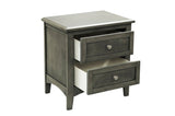 ZUN Cool Gray Finish 1pc Nightstand of Drawers Brushed Nickel Tone Knobs Transitional Style Bedroom B01151968