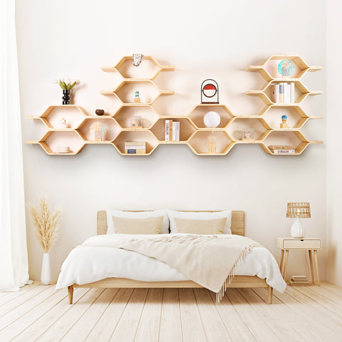 ZUN furniture,holiday gifts,bookshelf,Modular shelving Natural X 6 76430625