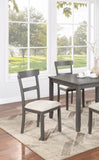 ZUN Classic Stylish Gray Natural Finish 5pc Dining Set Kitchen Dinette Wooden Top Table and Chairs B011P149000