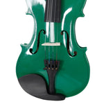 ZUN New 4/4 Acoustic Violin Case Bow Rosin Green 31954784
