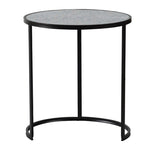 ZUN Set of 2 Round End Table, Stacking Side Tables with Sturdy Metal Frame for Small Space,Living Room, W2078127540