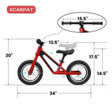 ZUN ECARPAT Balance Bike, Magnesium Alloy Frame Toddler Bike,Lightweight Sport Training Bicycle with 12" W1856130549