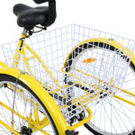 ZUN 26" 7-Speed Adult Tricycle Trike 3-Wheel Bike w/Basket for Shopping 52034148