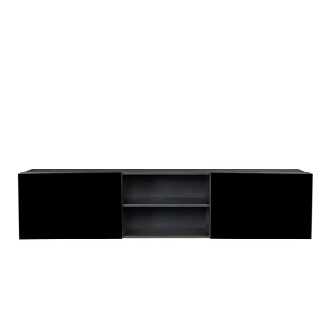 ZUN FCH Modern Minimalist Floating TV Stand for 65-inch TVs, High Glossy Wall-Mounted Entertainment 06436605