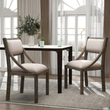 ZUN TREXM Retro Wood Dining Chairs Set of 2, Upholstered Chairs with Solid Wood Legs and Frame for WF295747AAP