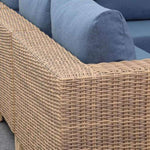 ZUN Bali Range 6 Seats -7 Pieces Navy Wicker Patio Furniture Sets U-Shaped With Cushions And Square W2115128209