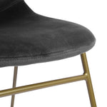 ZUN Modern Dining Chairs Set of 2, Velvet Upholstered Side Chairs with Golden Metal Legs for Dining Room W131457259