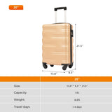 ZUN Merax with TSA Lock Spinner Wheels Hardside Expandable Travel Suitcase Carry on PP303955AAD