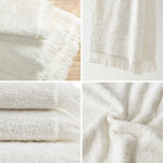 ZUN Cotton Dobby Slub 6 Piece Towel Set B03596684