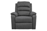 ZUN Modern Dark Gray Color Burlap Fabric Recliner Motion Recliner Chair 1pc Couch Manual Motion Living B011133822