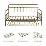 ZUN Metal Frame Daybed with trundle W42738222