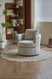 ZUN Swivel Barrel Comfy Round Accent Sofa Chair for Living Room, 360 Degree Swivel Barrel Club W1361123368