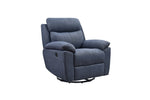 ZUN Electric Power Swivel Glider Rocker Recliner Chair with USB Charge Port - Blue B082P145835