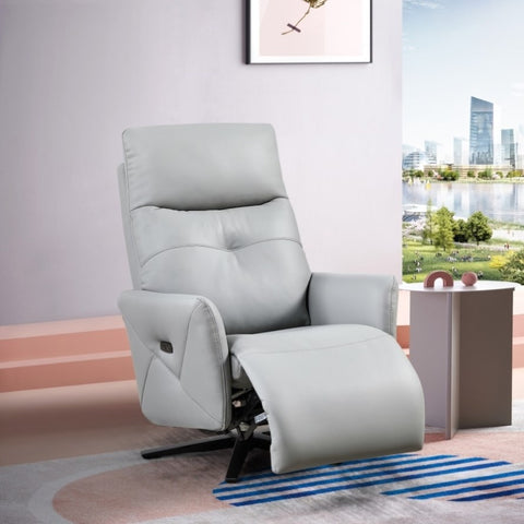 ZUN Recliner Chair With Dual Motor , Euro contemporary design , Adjustable Headrest, 360&deg; Swivel USB W820119427