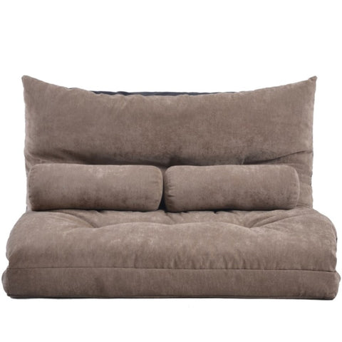 ZUN Orisfur. Lazy Sofa Adjustable Folding Futon Sofa Video Gaming Sofa with Two Pillows WF015436AAP