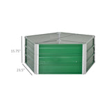 ZUN 40'' x 16'' Hexagon Metal Raised Garden Bed, Elevated Large Corrugated Galvanized Steel Planter Box W2225142627