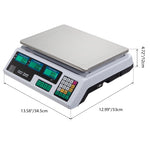 ZUN ACS-30 40kg/5g Digital Price Computing Scale for Vegetable US Plug Silver & White 74937835