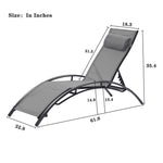 ZUN 2PCS Set Chaise Lounges Outdoor Lounge Chair Lounger Recliner Chair For Patio Lawn Beach Pool Side 21916015
