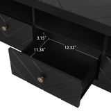 ZUN 3 drawer TV stand,mid-Century Modern Style,Entertainment Center with Storage, Media Console for W688104181