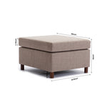 ZUN Single Movable Ottoman for Modular Sectional Sofa Couch Without Storage Function, Ottoman Cushion W1439118806