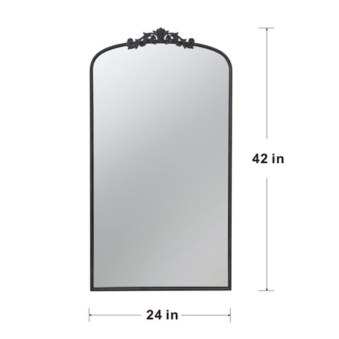 ZUN 24"x 42" Classic Design Mirror with and Baroque Inspired Frame for Bathroom, Entryway Console Lean W2078123593