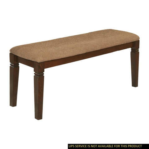 ZUN Transitional Style Dining Furniture 1pc Bench Wooden Frame Espresso Finish Fabric Upholstered Seat B011131719