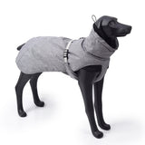 ZUN New Style Dog Winter Jacket with Waterproof Warm Polyester Filling Fabric-（gray,size L） 45933562