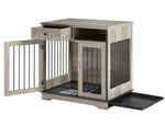 ZUN Furniture Dog crate, indoor pet crate end tables, decorative wooden kennels with removable trays. W116257392