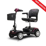 ZUN Four wheels Compact Travel Mobility Scooter with 300W Motor for Adult-300lbs, PLUM W42933831