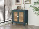 ZUN 2 Door Cabinet,Naturel Rattan,Suitable for bedroom, living room, study W68858067