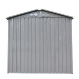 ZUN XWT008 Garden Metal Storage Shed Gray 6x4x6ft outdoor storing tools Rainproof W1711115492