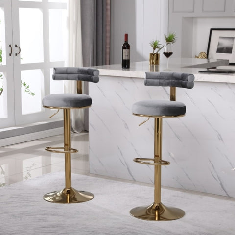ZUN Bar Stools with Back and Footrest Counter Height Dining Chairs W1361103371