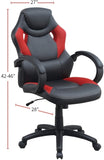 ZUN Office Chair Upholstered 1pc Cushioned Comfort Chair Relax Gaming Office Work Black And Red Color HS00F1689-ID-AHD