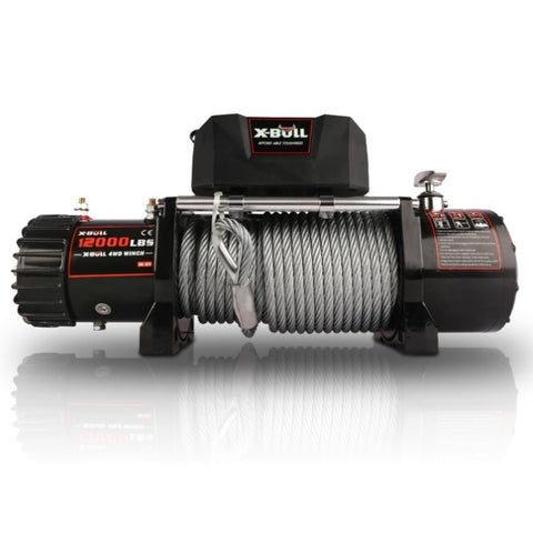 ZUN X-BULL Electric Winch 12000 LBS Steel Cable Wireless Remote Crystal Film W121843170