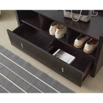 ZUN Shoe Entry Bench with Drawer, Shoe Storage Organizer, Red Cocoa B107131283