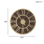 ZUN 23.6" Wood Wall Clock B03598872