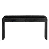 ZUN TREXM Unique Retro Silhouette Console Table with Open Style, Two Top Drawers for Entrance, Dinning WF317094AAB