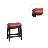 ZUN Burgundy PU Upholstery Stool, Set of 2 SR011820