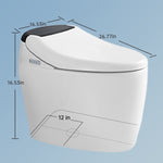 ZUN Smart Toilet with Bidet Built in, Smart Bidet Toilet Seat with AUTO Open&Close and Remote Control, W1872115354