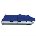 ZUN 25-28ft 600D Oxford Fabric High Quality Waterproof Boat Cover with Storage Bag Blue 46234203