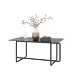 ZUN Modern Tempered Glass Tea Table Coffee Table, Table for Living Room,Black W24181019