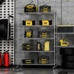 ZUN 5 Tier 6000lbs Heavy Duty Adjustable Storage Rack Metal Shelf Wire Shelving Unit with Wheels & Shelf W155083057