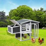 ZUN Wooden Chicken Coop,Waterproof Outdoor Large Chicken House for 4 Chickens, with a Removable W1625137505