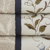 ZUN Embroidered Cotton Jacquard 6 Piece Towel Set B03598776