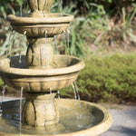 ZUN 31.5x31.5x29.5" Classic 3-Tier Garden Water fountain, Outdoor Polyresin Freestanding Fountain W2078124553